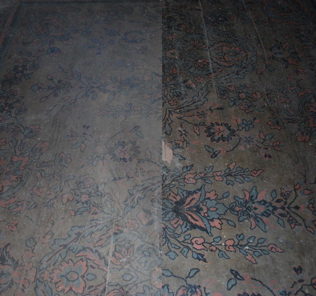 The Linoleum "rug" Before and After