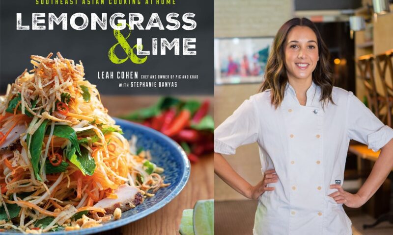 Left: Lemongrass & Lime cookbook; Right: Chef Leah Cohen
