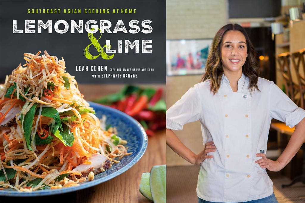 Left: Lemongrass & Lime cookbook; Right: Chef Leah Cohen