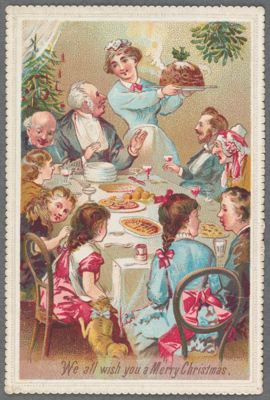 NYPL, We all wish you a merry Christmas, illustration