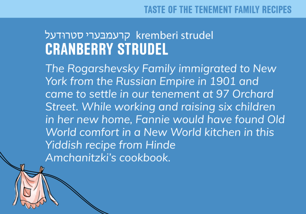Taste of the Tenement Family Recipes: Cranberry Strudel Recipe