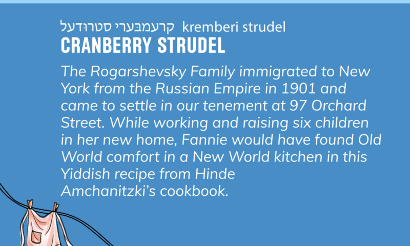 Taste of the Tenement Family Recipes: Cranberry Strudel Recipe
