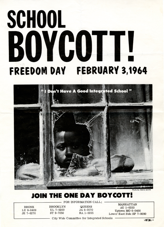 School Boycott! Flyer, 1964, Courtesy Elliott Linzer Collection, Queens College Civil Rights Archives, City University of New