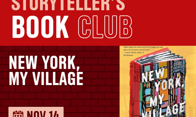 Storytellers Book Club: New York, My Village (Event Graphic)