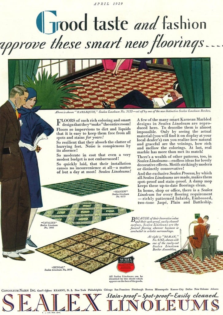 Linoleum Ad, 1929