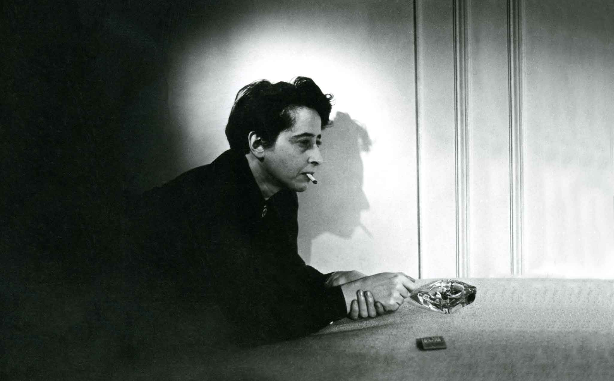 Arendt deep in thought. Image courtesy of the Film Forum.