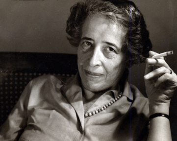 With her ever present cigarette. Image courtesy of the Hannah Arendt Center at Bard College.